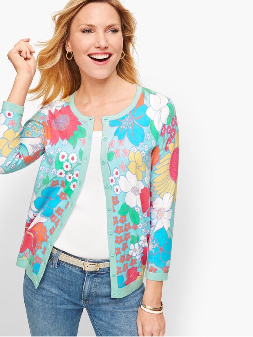 TALBOTS | Charming Cardigan in Summer Floral